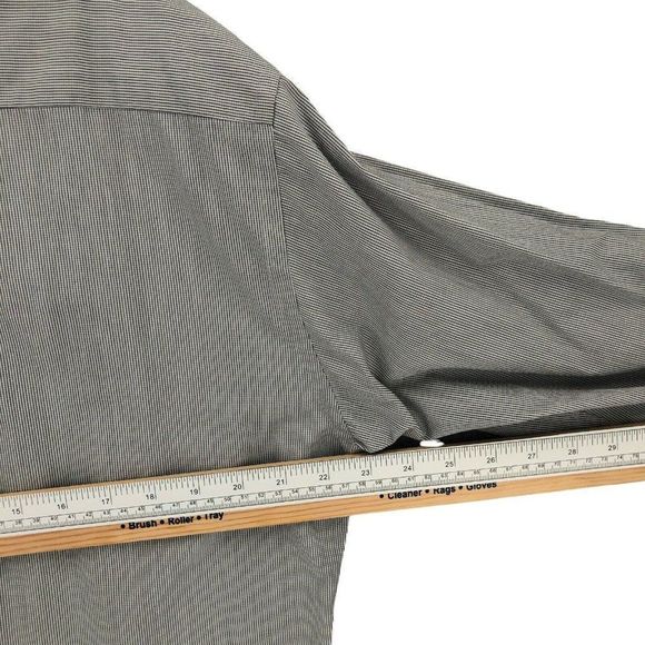Jared Lang Button Up Shirt Adult Extra Large Gray Square Button Long Sleeve Mens - Picture 8 of 12